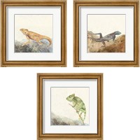 Framed 'Reptillian 3 Piece Framed Art Print Set' border=