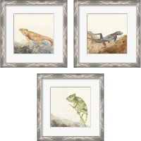 Framed 'Reptillian 3 Piece Framed Art Print Set' border=