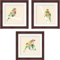 Framed Foliage & Feathers 3 Piece Framed Art Print Set