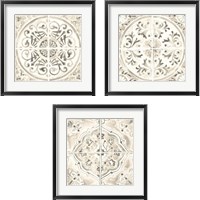 Framed Monochrome Motif 3 Piece Framed Art Print Set