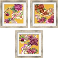 Framed 'China Garden 3 Piece Framed Art Print Set' border=