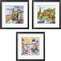 Framed River City 3 Piece Framed Art Print Set