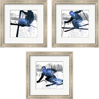 Framed 'Extreme Skier 3 Piece Framed Art Print Set' border=