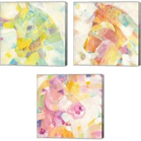 Framed 'Kaleidoscope Horse 3 Piece Canvas Print Set' border=