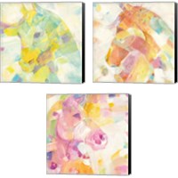 Framed Kaleidoscope Horse 3 Piece Canvas Print Set