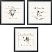 Framed 'Life at Home 3 Piece Framed Art Print Set' border=