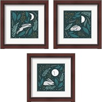 Framed 'Sweet Dreams Bunny 3 Piece Framed Art Print Set' border=