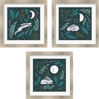 Framed 'Sweet Dreams Bunny 3 Piece Framed Art Print Set' border=