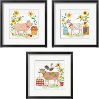 Framed 'Farm Market  3 Piece Framed Art Print Set' border=