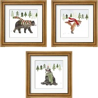 Framed Woodland Christmas 3 Piece Framed Art Print Set