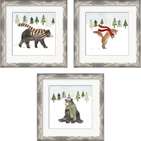 Framed 'Woodland Christmas 3 Piece Framed Art Print Set' border=