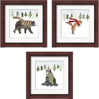 Framed Woodland Christmas 3 Piece Framed Art Print Set