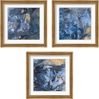Framed Gilded Indigo 3 Piece Framed Art Print Set