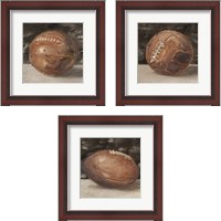 Framed Vintage Leather 3 Piece Framed Art Print Set