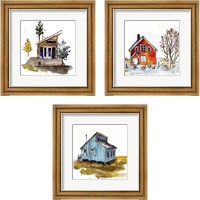 Framed 'Rad Cabin 3 Piece Framed Art Print Set' border=