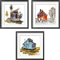 Framed Rad Cabin 3 Piece Framed Art Print Set