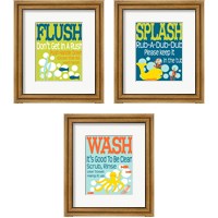 Framed Ocean Bubble Friends 3 Piece Framed Art Print Set