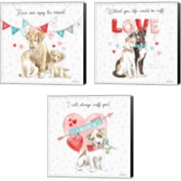 Framed Paws of Love 3 Piece Canvas Print Set