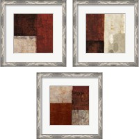 Framed 'Cayenne Square  3 Piece Framed Art Print Set' border=