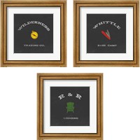 Framed 'Cabin Life 3 Piece Framed Art Print Set' border=