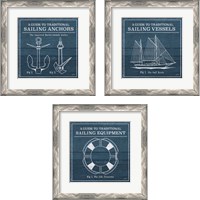 Framed Vintage Sailing Knots 3 Piece Framed Art Print Set