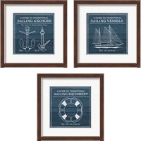 Framed Vintage Sailing Knots 3 Piece Framed Art Print Set