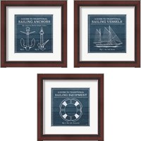 Framed 'Vintage Sailing Knots 3 Piece Framed Art Print Set' border=