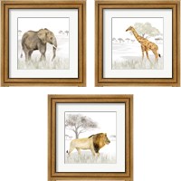 Framed Serengeti Wildlife 3 Piece Framed Art Print Set