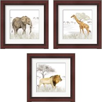 Framed Serengeti Wildlife 3 Piece Framed Art Print Set