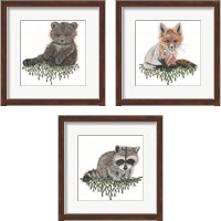 Framed Baby Forest Animal 3 Piece Framed Art Print Set