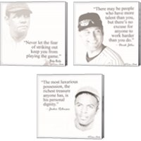 Framed Baseball Greats 3 Piece Canvas Print Set