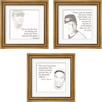 Framed Baseball Greats 3 Piece Framed Art Print Set