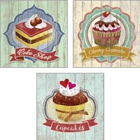 Framed Dessert 3 Piece Art Print Set