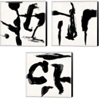 Framed Gestures  3 Piece Canvas Print Set