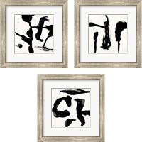 Framed 'Gestures  3 Piece Framed Art Print Set' border=
