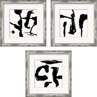 Framed 'Gestures  3 Piece Framed Art Print Set' border=