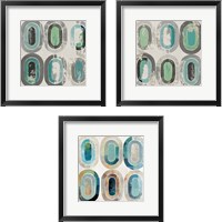 Framed 'Concentric Emotion 3 Piece Framed Art Print Set' border=