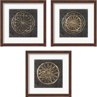 Framed Golden Wheel 3 Piece Framed Art Print Set