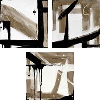 Framed 'Bold Abstract 3 Piece Art Print Set' border=