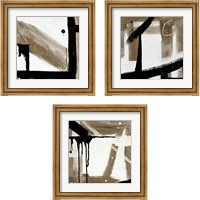 Framed 'Bold Abstract 3 Piece Framed Art Print Set' border=