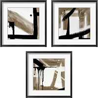 Framed 'Bold Abstract 3 Piece Framed Art Print Set' border=
