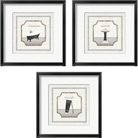 Framed 'Modern Gray Bath 3 Piece Framed Art Print Set' border=