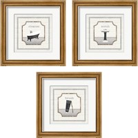 Framed Modern Gray Bath 3 Piece Framed Art Print Set