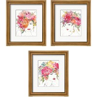 Framed Floral Figures 3 Piece Framed Art Print Set