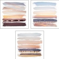 Framed Sunset Stripes 3 Piece Art Print Set