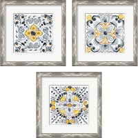 Framed Morning Bloom Gray 3 Piece Framed Art Print Set