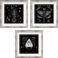Framed 'All Hallows Eve Sq no Words 3 Piece Framed Art Print Set' border=