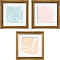 Framed 'Tropical Treasures Pastel 3 Piece Framed Art Print Set' border=