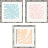 Framed 'Tropical Treasures Pastel 3 Piece Framed Art Print Set' border=