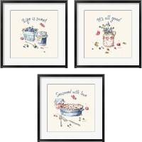 Framed Summer Garden  3 Piece Framed Art Print Set